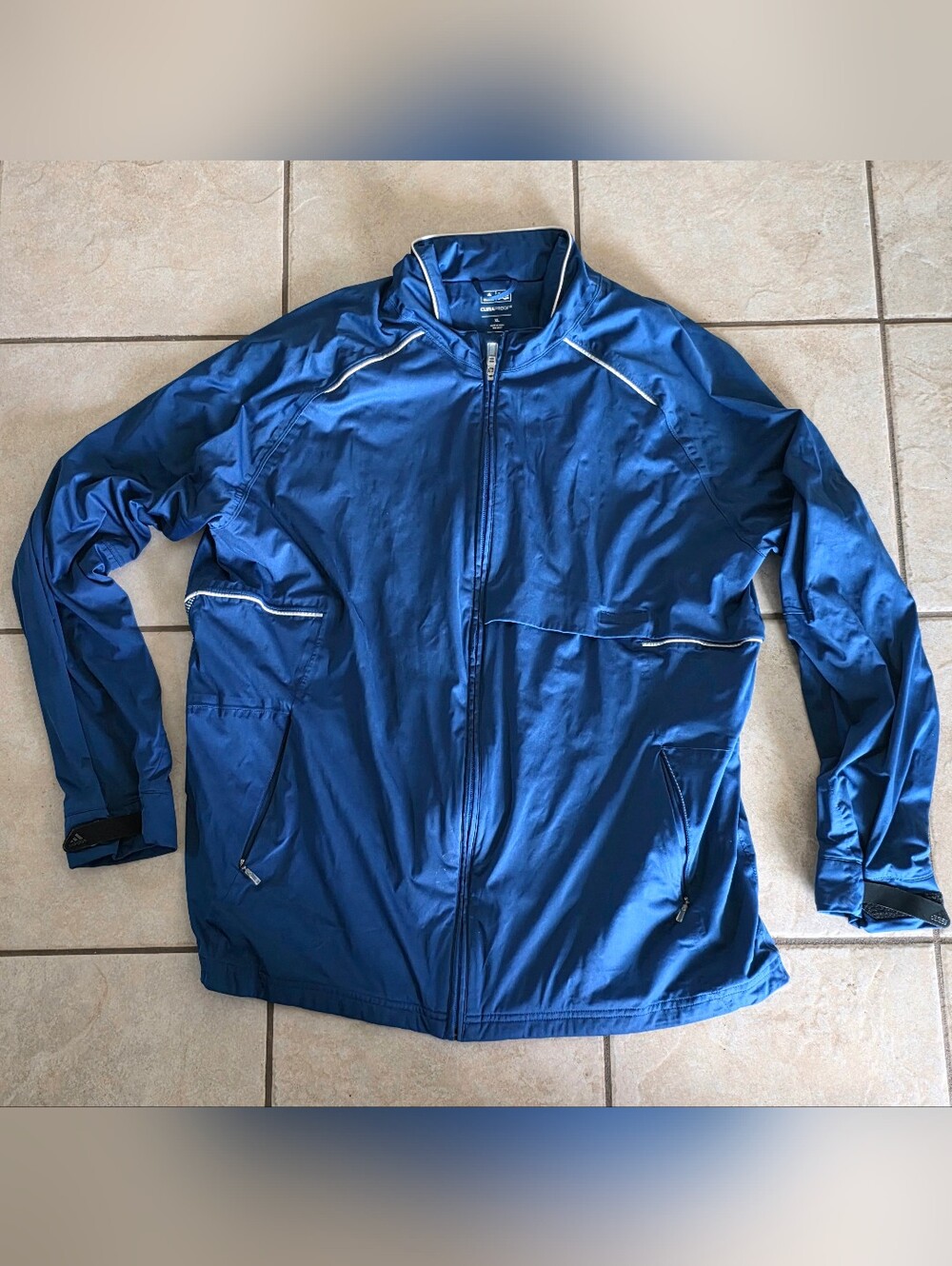 Adidas Teal Blue Lightweight Zip-Front Jacket
